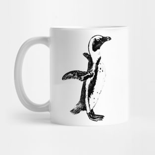 African Penguin in Graphic Black and White Mug